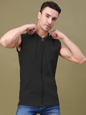 f Gallery Sleeveless Solid Men Sweatshirt