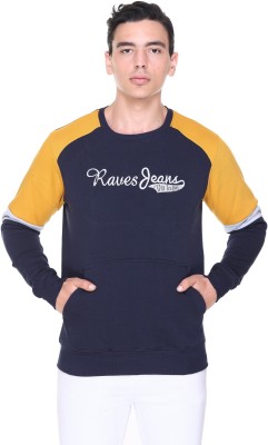 RF Raves Full Sleeve Color Block Men Sweatshirt