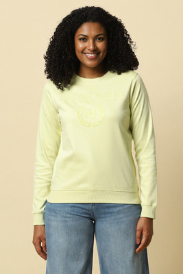 Allen Solly Full Sleeve Embroidered Women Sweatshirt