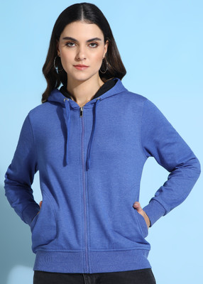 Alan Jones Full Sleeve Solid Women Sweatshirt