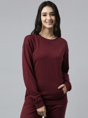 Enamor Full Sleeve Solid Women Sweatshirt