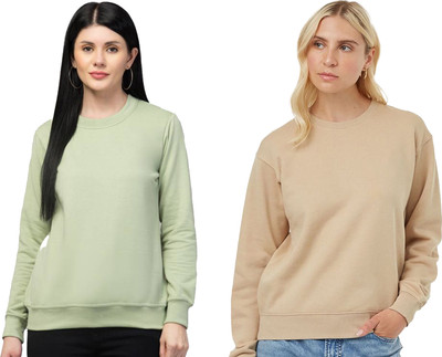 R Heaven Fashions Full Sleeve Solid Women Sweatshirt