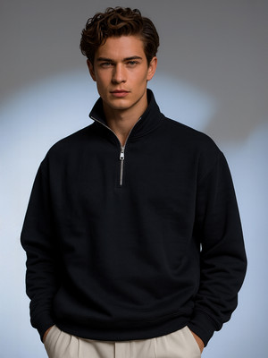 NOBERO Full Sleeve Solid Men Sweatshirt