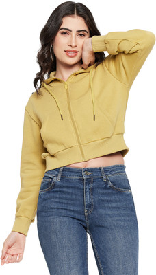 MADAME Full Sleeve Solid Women Sweatshirt