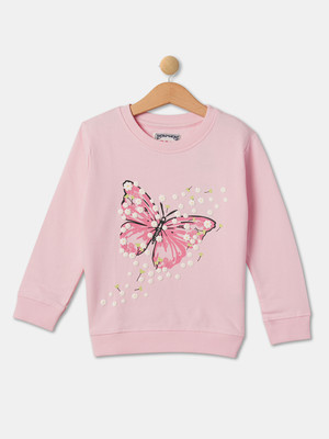 R&B Full Sleeve Solid Girls Sweatshirt