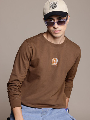 Roadster Full Sleeve Solid Men Sweatshirt