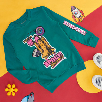 Pantaloons Junior Full Sleeve Printed Boys Sweatshirt