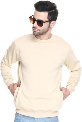 T-STORE Full Sleeve Solid Men Sweatshirt
