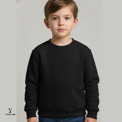 YOUNGVIBE Full Sleeve Solid Boys & Girls Sweatshirt