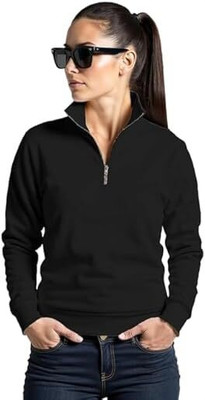 Orixx Full Sleeve Solid Women Sweatshirt