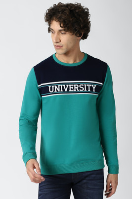 PETER ENGLAND Full Sleeve Color Block Men Sweatshirt