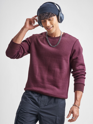 HIGHLANDER Full Sleeve Solid Men Sweatshirt