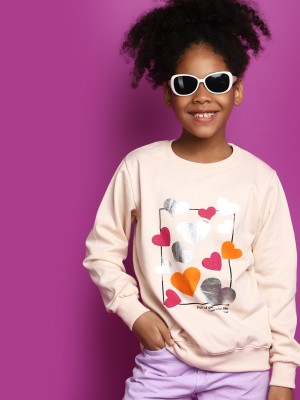 V-MART Full Sleeve Printed Girls Sweatshirt