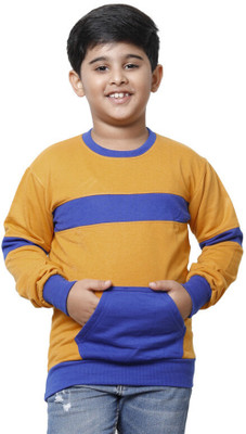 IndiWeaves Full Sleeve Color Block Boys Sweatshirt