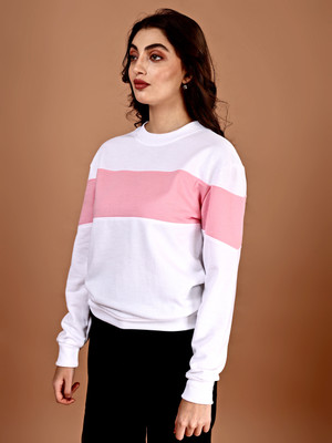 SHRIEZ Full Sleeve Color Block Women Reversible Sweatshirt