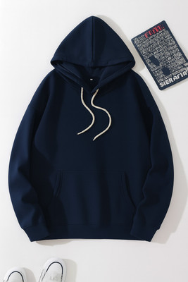 QABIRA Full Sleeve Solid Men & Women Sweatshirt