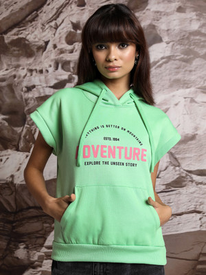 Tokyo Talkies Half Sleeve Printed Women Sweatshirt