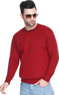 T-STORE Full Sleeve Solid Men Sweatshirt