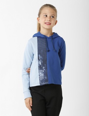 Kate & Oscar Full Sleeve Embellished Girls Sweatshirt