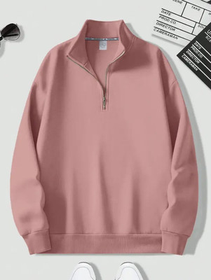 DINSHA Full Sleeve Solid Men Sweatshirt