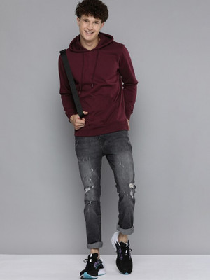 PicPok Full Sleeve Solid Men Sweatshirt