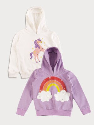Frangipani Full Sleeve Graphic Print Baby Girls Sweatshirt