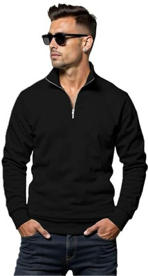 ADIXUS Full Sleeve Solid Men Sweatshirt