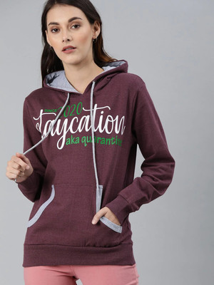 NOW OR NEVER Full Sleeve Printed Women Sweatshirt