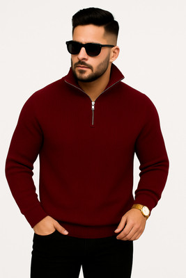 AZIZAN Full Sleeve Solid Men Sweatshirt