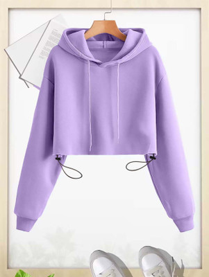 Hoo Full Sleeve Solid Women Reversible Sweatshirt