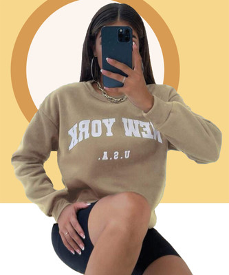 MOD YOUNG Full Sleeve Solid Women Sweatshirt