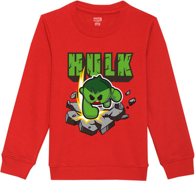 Marvel by Wear Your Mind Full Sleeve Graphic Print Boys Sweatshirt