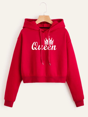 Vmens Printed Round Neck Formal Women Red Sweater