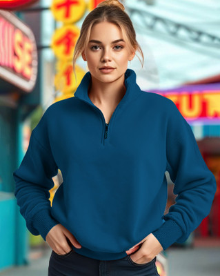 AOOSH Full Sleeve Solid Women Sweatshirt