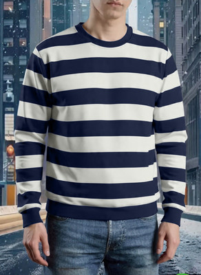 Lripsome Full Sleeve Striped Men Sweatshirt