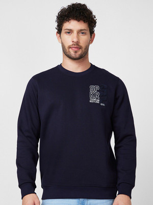 Spykar Full Sleeve Solid Men Sweatshirt