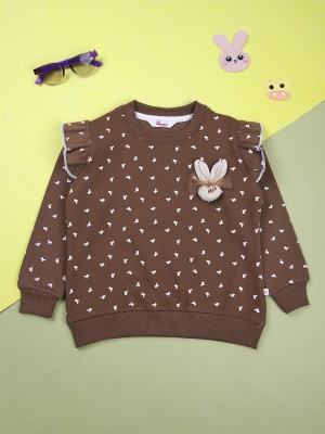 V-MART Full Sleeve Printed Girls Sweatshirt