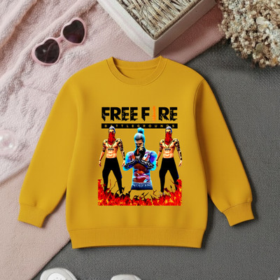 RARFASHIONATER Half Sleeve Printed Boys & Girls Sweatshirt