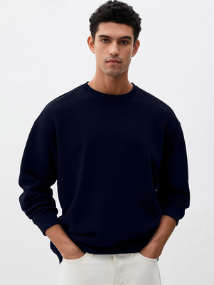 ALONEEAGLE Full Sleeve Solid Men Sweatshirt