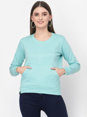UZARUS Full Sleeve Self Design Women Sweatshirt