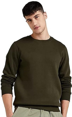 ERAWORLD Full Sleeve Solid Men Sweatshirt