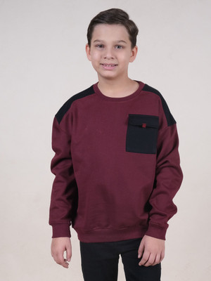Kiddo Pnti Full Sleeve Color Block Boys Sweatshirt