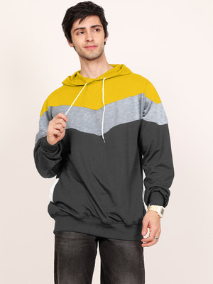 Leotude Full Sleeve Color Block Men Sweatshirt