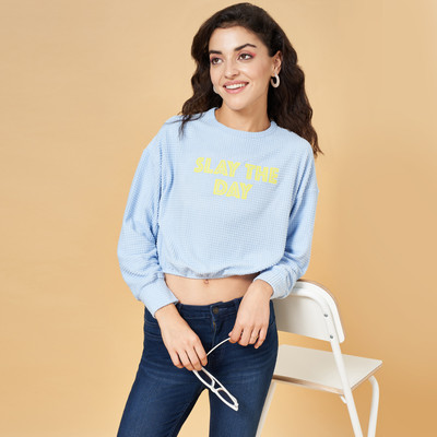 PEOPLE Full Sleeve Printed Women Sweatshirt