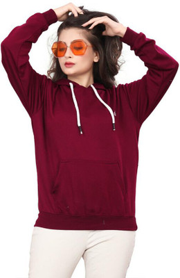 CLINSY Full Sleeve Solid Women Sweatshirt