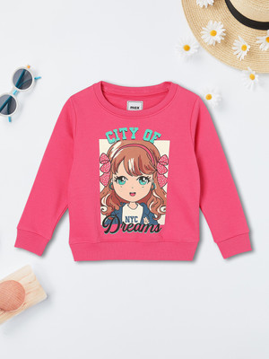 MAX Full Sleeve Graphic Print Girls Sweatshirt