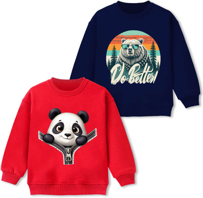 Lavi-Tavi Full Sleeve Graphic Print, Animal Print Boys Sweatshirt