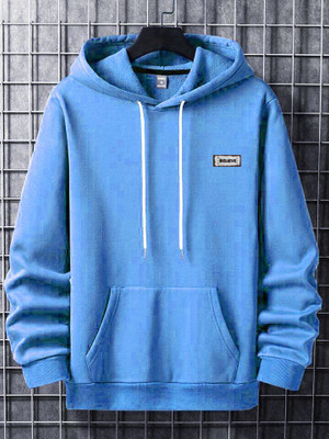 FASHLOOK Full Sleeve Solid, Printed Men Sweatshirt