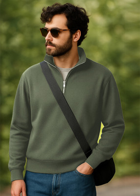 Clafoutis Full Sleeve Solid Men Sweatshirt