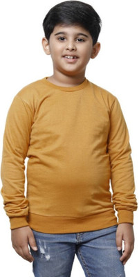 KAYU Full Sleeve Solid Boys Sweatshirt
